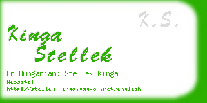 kinga stellek business card